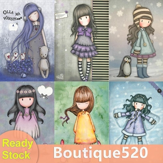 Bou โปสเตอร์ภาพการ์ตูน 5D Diy แบบปักเพชรสําหรับตกแต่งบ้าน