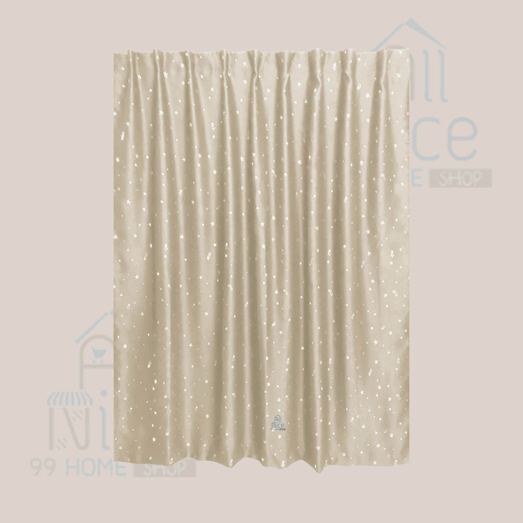 curtain-ม่านกันแสงuv-ลายดาวแบบติดผนังแบบไม่ต้องใช้ราว-ผ้าม่านไม่ต้องเจาะผนัง