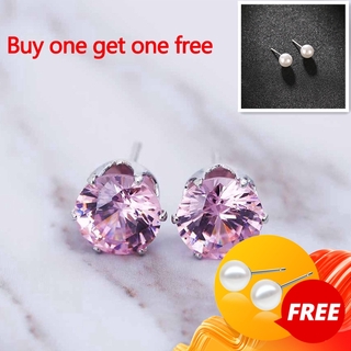 Buy one get one ต่างหูคริสตัล รูปมงกุฏ ขนาด 8 มม. เครื่องประดับ ปี 2020