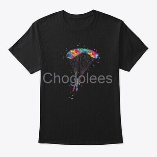 เสื้อยืดผ้าฝ้ายพิมพ์ลายขายดี เสื้อยืดแฟชั่น Paraglider Flying Tagless