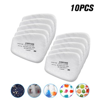 【Ready Stock 】10pcs/set 5N11 Cotton Filter Replacement Filters For 6200 6800 7502 Respirator