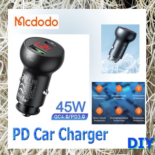 Mcdodo หัวชาร์จในรถ45W car Charger Dual ports Type C+USB ที่ชาร์จในรถ ที่ชาร์จเสียบช่องจุดบุหรี่ รองรับSuper Fast Charge