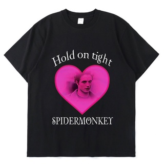 เสื้อยืดโอเวอร์ไซส์Edward Cullen Hold on Tight Twilight Saga Robert Pattinson สีดํา สําหรับผู้ชาย &amp;#39; s ผู้หญิง &amp;#39;