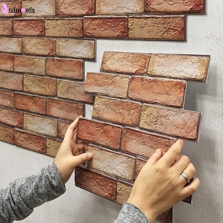 สติกเกอร์ติดผนัง ลายอิฐ 3D มีกาวในตัว กันน้ํา DIY สําหรับตกแต่งพื้นหลังทีวี ห้องนอน ห้องน้ํา บ้าน