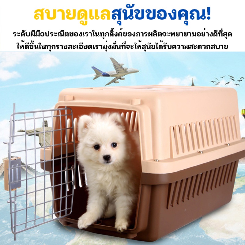 กรงเครื่องบินสัตว์เลี้ยง-กระเป๋าเดินทาง-ใส่สัตว์เลี้ยง-กรงเดินทาง-สำหรับสุนัขและแมว-ล็กพกพาง่า-ไม่รวมแผ่นฐาน