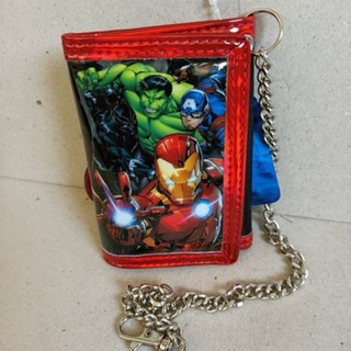 ลิขสิทธิ์แท้ กระเป๋าสตางค์โซ่ อเวนเจอร์ (Avengers) กว้าง 3.5 สูง 4.5นิ้ว ราคาป้าย 230บ.