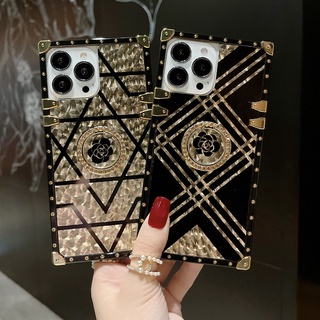 เคสโทรศัพท์มือถือแบบนิ่ม ทรงสี่เหลี่ยม พร้อมแหวนขาตั้ง หรูหรา สําหรับ Samsung A53 A33 A23 A13 5G A03s A02s A02 A72 A52 A32 A22 A52s A12 A11 A71 A51 A31 A21s