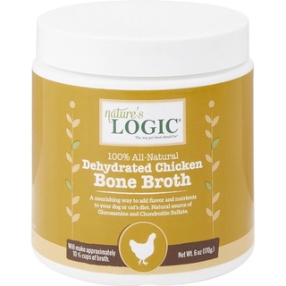 อาหารเสริมรสชาติสุนัขและแมว Nature’s Logic Dehydrated Chicken Bone Broth ขนาด 170 g (Best by 26 Oct 2023)