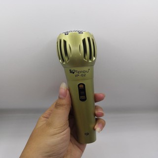 ไมค์โครโฟน พร้อมสาย PROFESSIONAL DYNAMIC MICROPHONE IPLAY รุ่น IP-02 สายยาว2 เมตร มีสวิทปิด เปิดในตัว ให้เสียงสมจริง