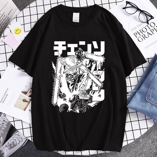 Japanese Anime Chainsaw Manga Man Summer T-Shirt Man Graphic Print Tees Funny Cartoon Pochita Makima Unisex Tops Short S
