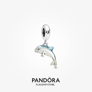 Pandora จี้รูปปลาโลมา ประดับชิมเมอร์ ของขวัญวันเกิด สําหรับสุภาพสตรี p825