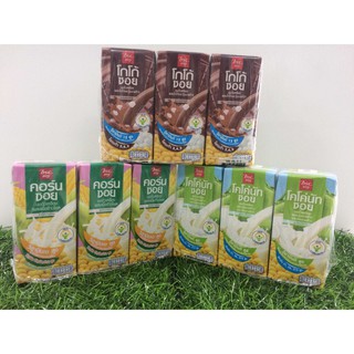 แถมฟรี มาม่าต้มยำกุ้ง 1 ซอง (แพ็ค 3) BSC Soy Milk บีเอสซี ซอย นมถั่วเหลืองผสมวุ้น 180 มล.