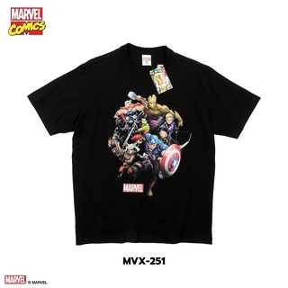 ผ้าฝ้าย 100% เสื้อยืดการ์ตูน ลิขสิทธ์แท้ MARVEL COMICS  T-SHIRTS (MVX-251)S-3XL