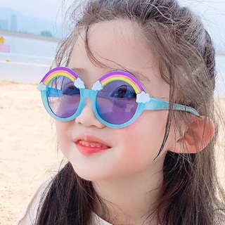 สินค้า การ์ตูนสายรุ้ง กรอบกลม แว่นตาเด็ก สไตล์เกาหลี แฟชั่น น่ารัก แว่นตาตกแต่ง