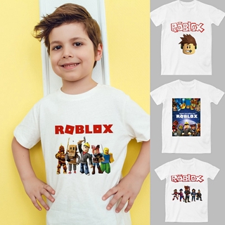 Roblo เสื้อยืดลําลอง แขนสั้น พิมพ์ลายการ์ตูนเกม Brother แฟชั่นฤดูร้อน สําหรับเด็กผู้ชาย และเด็กผู้หญิง