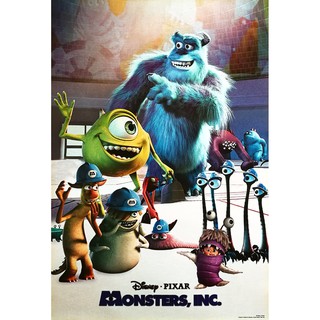 โปสเตอร์ หนัง การ์ตูน บริษัทรับจ้างหลอน (ไม่) จำกัด Monsters, Inc. 2001 POSTER 24”x35” Inch Disney Pixar Monsters Inc V1