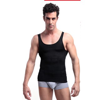 (ไซร์ XL)เสื้อกล้ามชายเก็บพุงและไขมันหน้าท้อง กระชับหุ่น ลดพุง ใส่เป็นเสื้อซับ หรือออกกำลังกายได้ทุกกิจกรรม  สีดำ