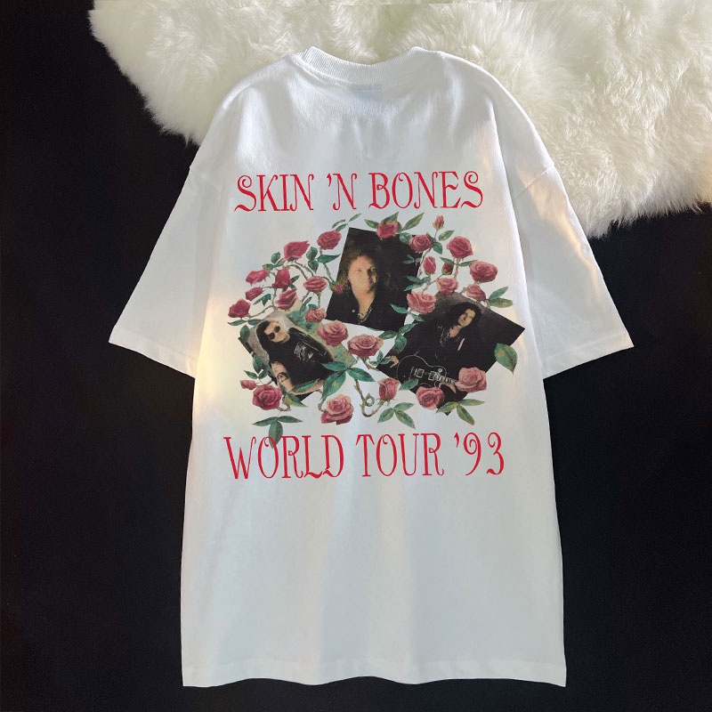 เสื้อยืดสีขาวเสื้อยืดคอกลม-แขนสั้น-ผ้าฝ้าย-100-สไตล์เกาหลี-แฟชั่นฤดูร้อน-สําหรับผู้หญิง