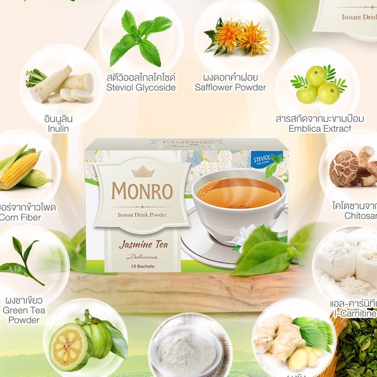 monro-ชามอนโร-ของแท้-ชาหญ้าหวานลดน้ำหนัก-ลดหุ่น-คุมหิว-ลดน้ำหนักเร่งด่วนแบบปลอดภัย