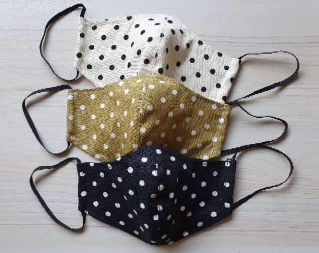 หน้ากากผ้าลายจุด-polka-dot-mask