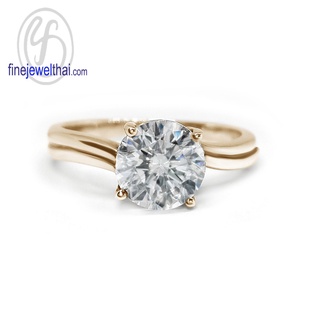 Finejewelthai-แหวนเพชร-แหวนเงิน-เพชรสังเคราะห์-เงินแท้925-Diamond-CZ-Silver-Ring-R1043cz-g/ pg