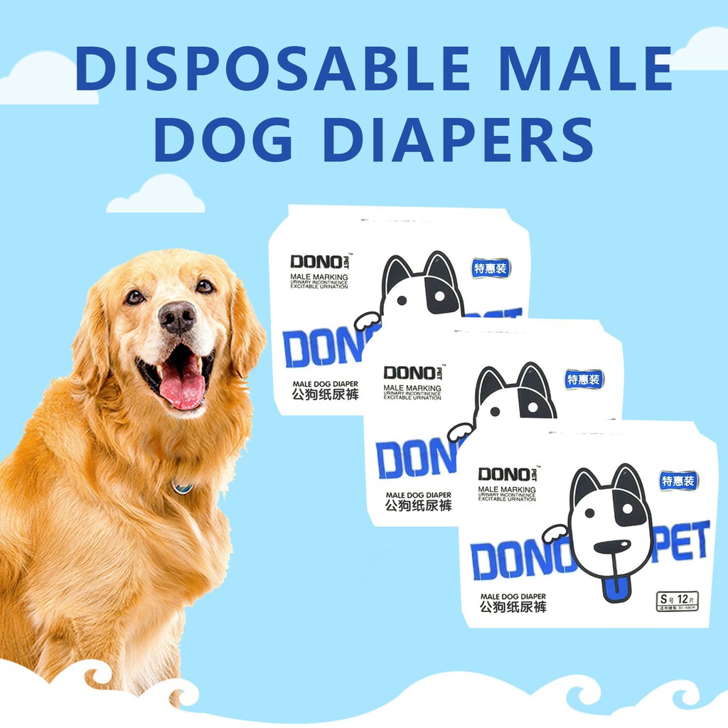 ภาพสินค้าโอบิ ผ้าอ้อมสุนัขตัวผู้ สีขาวสะอาด ลายเรียบหรู สุนัขเพศผู้สวมง่าย ใส่สบาย รัดกระชับ ไม่ระคายเคืองทุกวัน Dono Male Diaper จากร้าน wonder_pet บน Shopee ภาพที่ 4