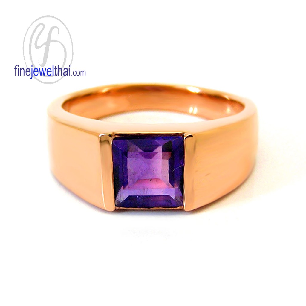 finejewelthai-แหวนอะเมทิสต์-พลอยแท้-พลอยราศี-พลอยอะเมทิสต์-พลอยประจำเดือนเกิดกุมภาพันธ์-amethyst-silver-r1176amp-g