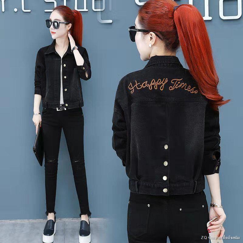 denim-แจ็คเก็ตผู้หญิงสั้น-2020-ฤดูใบไม้ผลิและฤดูใบไม้ร่วงใหม่แจ็คเก็ตเกาหลี-slim-ขนาดใหญ่-denim-top-ฤดูใบไม้ผลิสั้น