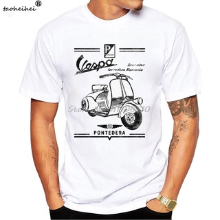 ใหม่ เสื้อยืดลําลอง แขนสั้น พิมพ์ลาย Vespa สไตล์วินเทจ คลาสิก สําหรับผู้ชาย