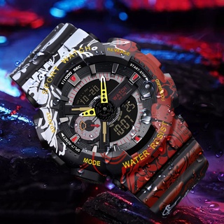 ภาพหน้าปกสินค้าSANDA กีฬาผู้ชายนาฬิกาทหารควอตซ์นาฬิกาอิเล็กทรอนิกส์กันน้ำ Dual แสดงผล นาฬิกาปลุก ONE PIECE Clock ที่เกี่ยวข้อง