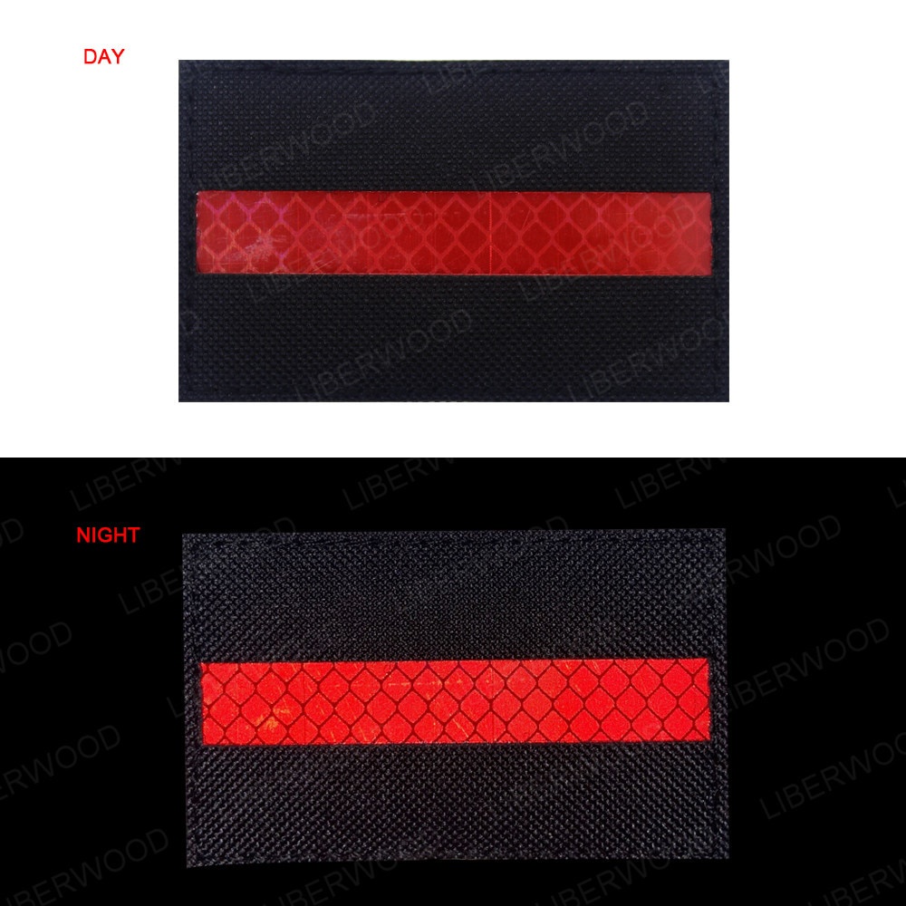 IR Infrared Safety Patch Fire Fighter Police Thin Blue Red Yellow Line ...