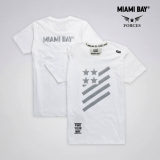 Miami Bay เสื้อยืด รุ่น Forces สีขาว