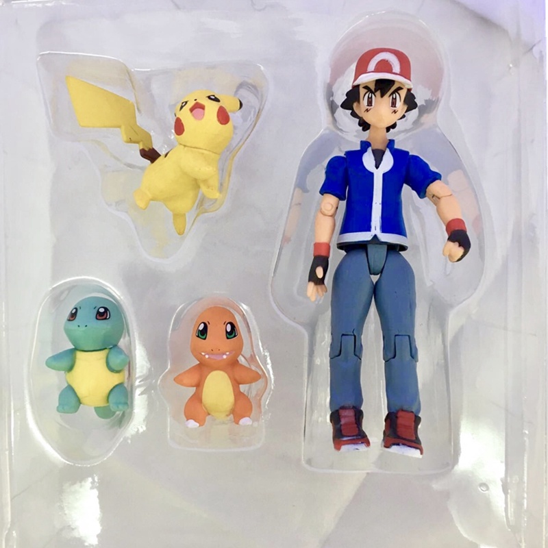 โมเดลฟิกเกอร์ อนิเมะโปเกม่อน Kawaii Figma 052 Pokemon Ash Ketchum ...