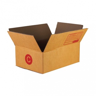 กล่องไปรษณีย์ ไซส์ C พิมพ์จ่าหน้า 💥 กล่องพัสดุ กล่องลูกฟูก 3 ชั้น