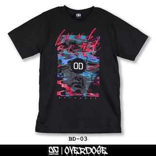 Overdose T-shirt เสื้อยืดคอกลม สีดำ รหัส BD-03(โอเวอโดส)