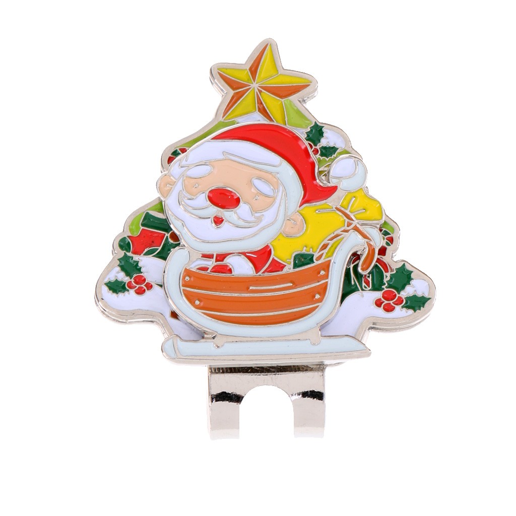 ภาพหน้าปกสินค้าKOKIYA Sturdy Santa Claus Magnetic Hat Clip Golf Ball Marker Fit for Cap Visor Gift จากร้าน kokiya2.th บน Shopee