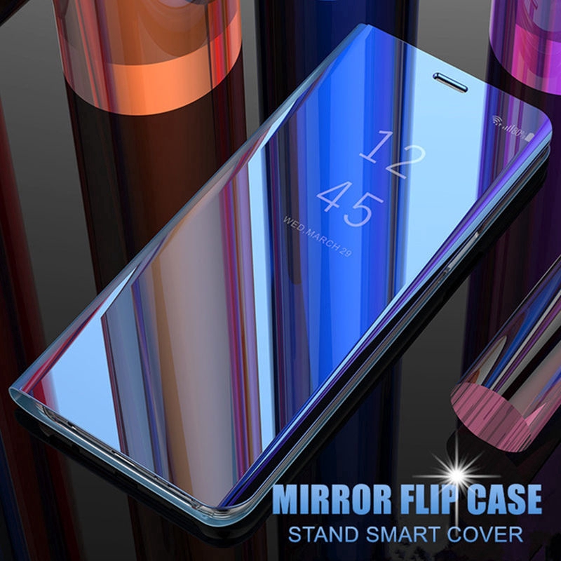 mirror-smart-case-for-oppo-f9-f7-f5-a83-a71-find-x-r17-pro-case-flip-stand-clear-mirror-view-smart-leather-cover