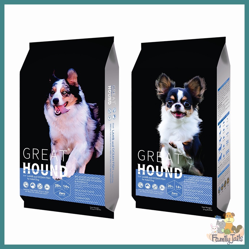 great-hound-เกรทฮาวด์-อาหารสุนัขเกรดพรีเมี่ยม-รสแกะและปลาทะเล-2-kg