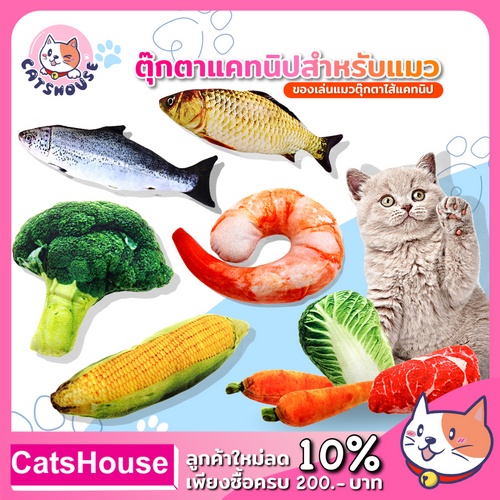 ภาพหน้าปกสินค้าปลาทูแคทนิป ปลาแคทนิป ผักแคทนิป กัญชาแมว แคทนิป Catnip ของเล่นแมว จากร้าน beautymarina001 บน Shopee