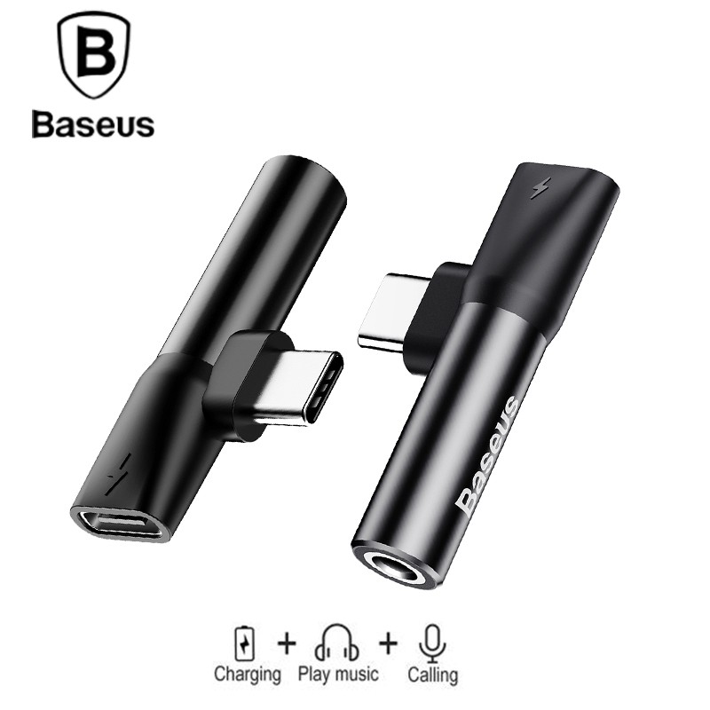 baseus-2-in-1-dual-type-c-headphone-audio-adapter-charger-splitter-อะแดปเตอร์สำหรับ-for-huawei-xiaomi-audio-converter