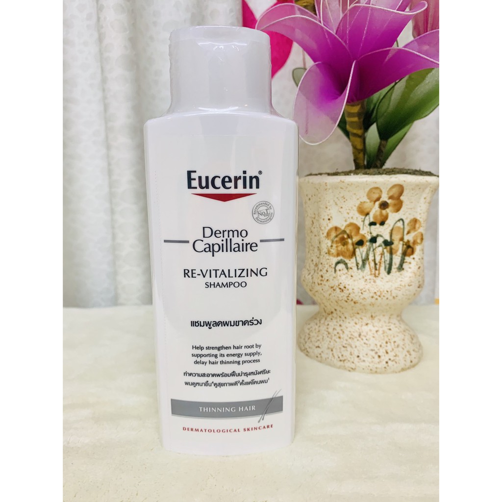 ⭐️ ️ Eucerin Dermo Thinning Hair Shampoo 250ml ยูเซอรีน แชมพูลดผมขาดหลุดร่วง Shopee Thailand