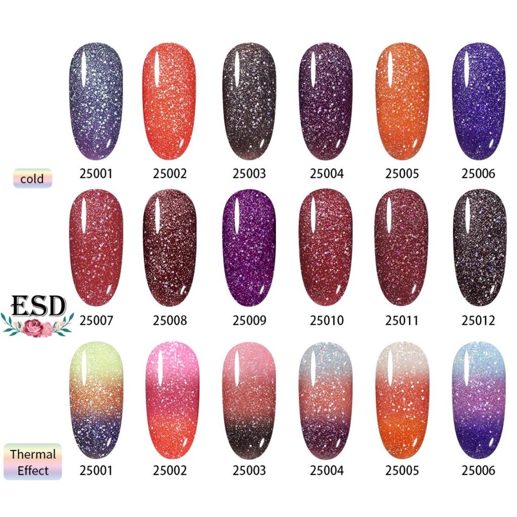 สีทาเล็บเจล-graear-สีเลเซอร์-เปลี่ยนสีตามอุณหภูมิ-laser-color-temperature-change-colors-series-ขนาด-8-ml