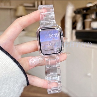 สายนาฬิกาข้อมือ แบบใส สําหรับ Smart Watches Series 8 7 6 SE 5 4 3 2 1 ขนาด 41 มม. 45 มม. 40 มม. 44 มม. 42 มม. 38 มม.