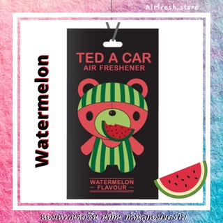 ภาพหน้าปกสินค้าTed a car แตงโม แผ่นหอมปรับอากาศ รูปหมี กลิ่นแตงโม Ted a car airfreshener : Watermelon ซึ่งคุณอาจชอบสินค้านี้