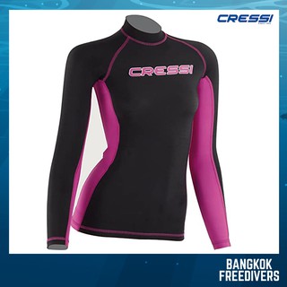 CRESSI Rash Guard - Womens Long Sleeve - เสื้อแรชการืดใส่ดำน้ำสำหรับผู้หญิง ยี่ห้อเครซซี่