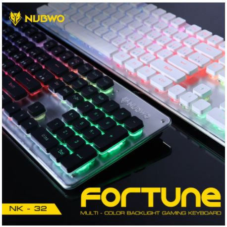 nubwo-gaming-keyboard-fortune-nk-32-คีบอร์ดเกมมิ่ง-ไฟรุ้ง7สี-คีบอร์ดภาษาไทย-อังกฤษ-ประกันศูนย์-1-ปี