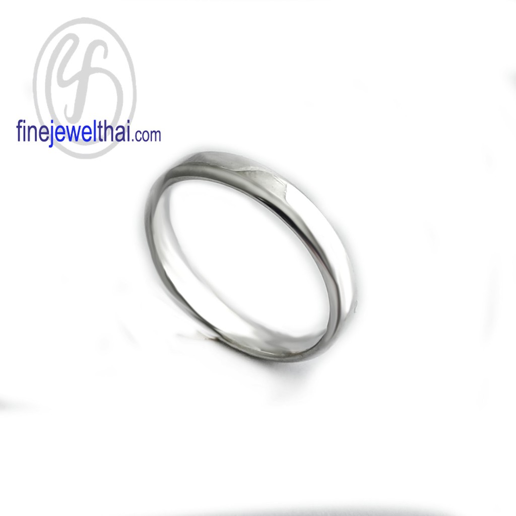 finejewelthai-แหวน-แหวนเกลี้ยง-แหวนเงินแท้-silver-wedding-ring-r141300-สามารถเลือกสีตัวเรือนได้