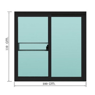 Aluminum window WINDOW S-S ONE STOP/F8 100X110 CM BLACK Sash window Door window หน้าต่างอลูมิเนียม หน้าต่างAluminum บานเ