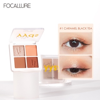 ภาพหน้าปกสินค้าFocallure พาเลทอายแชโดว์ 4 สี กันน้ํา ติดทนนาน แมท อายชาโดว์ ที่เกี่ยวข้อง