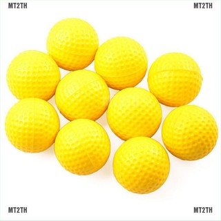 (mtth 2) ไม้กอล์ฟพลาสติก สีเหลือง 10 ชิ้น